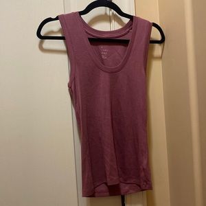 Purple scoop neck tank top